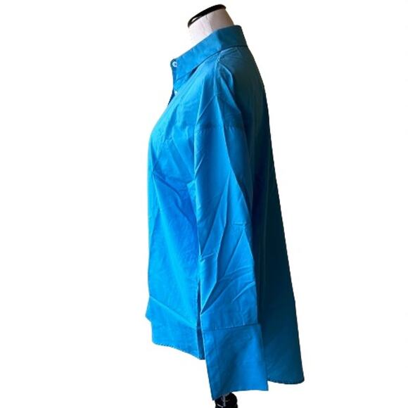 NWT 4th & Reckless Blue Capri Oversized Shirt. Size M - Picture 8 of 13